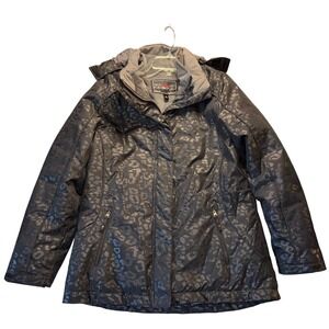 Below Zero Rothschild Women's Leopard Print Hooded Winter Jacket‎ 3-in-1 Size S